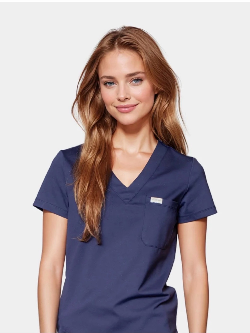 Women’s Navy Blue Sky Addison Jersey Scrub Top